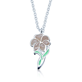 Softly Flower Silver Necklace SPE-3369 (PR8+FL9)